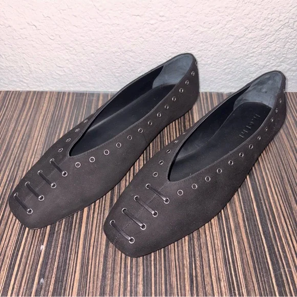 M. Gemi The Mina Women’s Loafer 39.5/US9 Black Suede Flats Made InItaly MSRP$348 - Picture 3 of 10